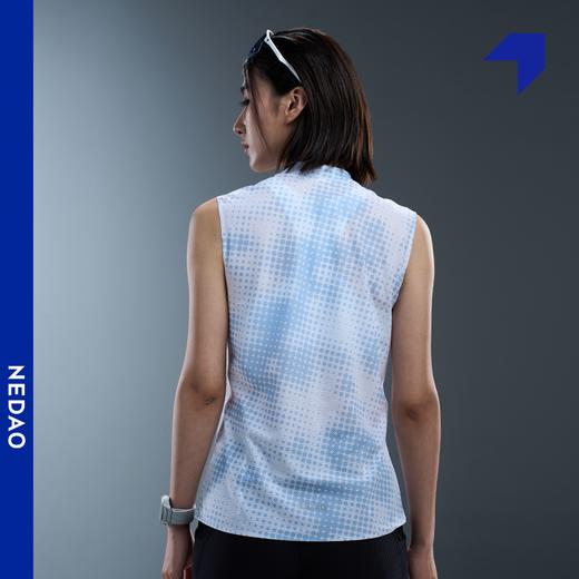 NEDAO内道菱格印花风洞坎肩马拉松越野跑运动女新款立领拉链风洞坎肩 商品图4