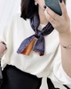 【敦煌长条丝巾】夏季小领巾气质百搭 新款油墨画平角小丝巾 时尚锁骨装饰保暖小领巾发带绑包 商品缩略图0