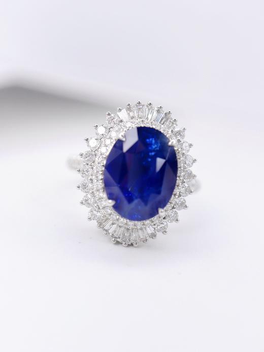 4.25ct刻面蓝宝石戒指吊坠 商品图0