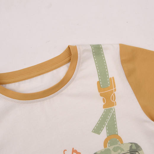 棉果果夏季商场专柜同款男童撞色短袖T恤M212140225338 商品图2