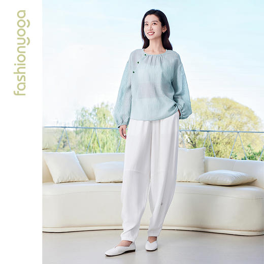 凡圣瑜伽中式棉麻长袖外搭 FM15337 商品图5