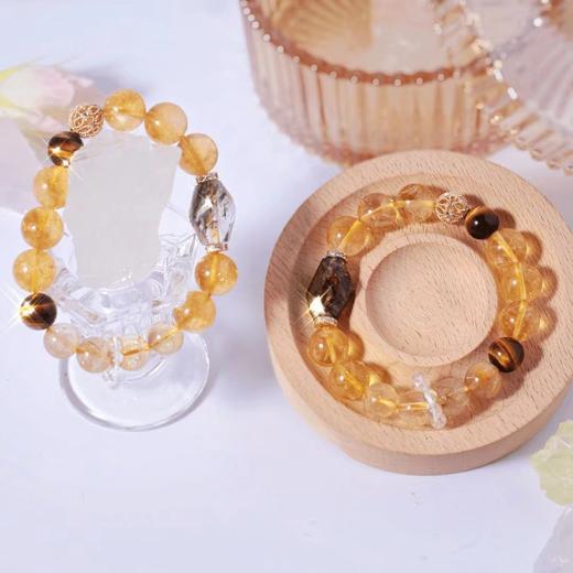 钻石豪门20000积分黑金超七黄水晶胶花黄虎眼四大金刚大满贯手串（10-12mm） 商品图1