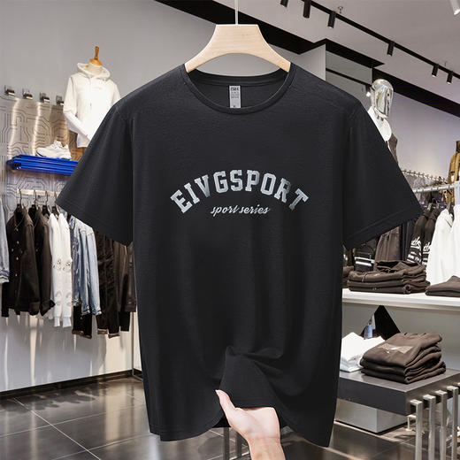 【M】【速干】【DH】大依优型大码短袖T恤加肥加大宽松休闲胖子打底半袖男士上衣潮流 商品图5