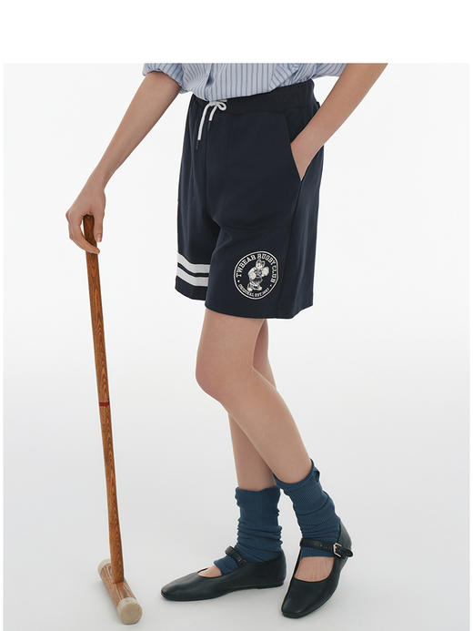 Teenie Weenie小熊字母卫裤女春季女短裤TTTM25M402Z 商品图3