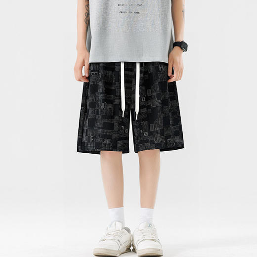 【DSL】大依优型大码短裤五分裤大号裤子弹力透气加肥加大夏季松紧腰宽松运动沙滩裤 商品图4