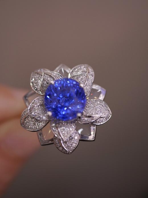 4.23ct刻面蓝宝石戒指 商品图0