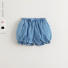 马克珍妮女童甜美夏日牛仔花苞短裤宝宝裤子2025年夏装新款550853 商品缩略图0