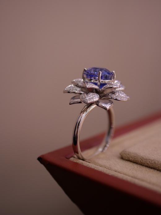 4.23ct刻面蓝宝石戒指 商品图2