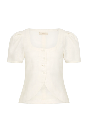 Faithfull The Brand - Audrey Vest - White - 女装 - 上衣 - 白色