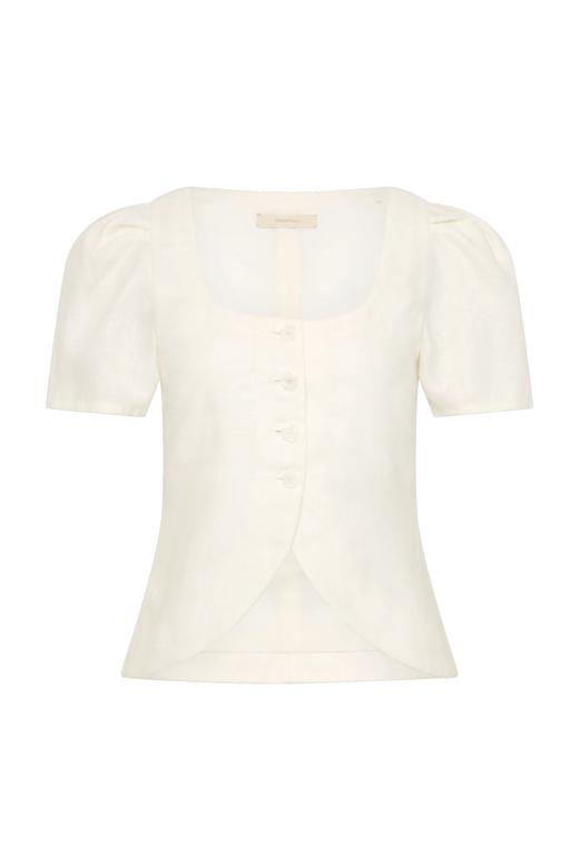 Faithfull The Brand - Audrey Vest - White - 女装 - 上衣 - 白色 商品图0