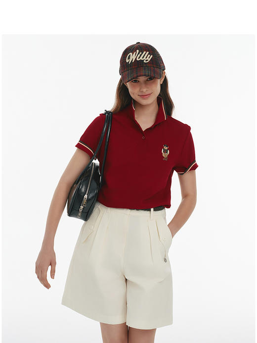 Teenie Weenie小熊卡通POLO衫T恤女春季女t恤TTHW25M501Z 商品图4