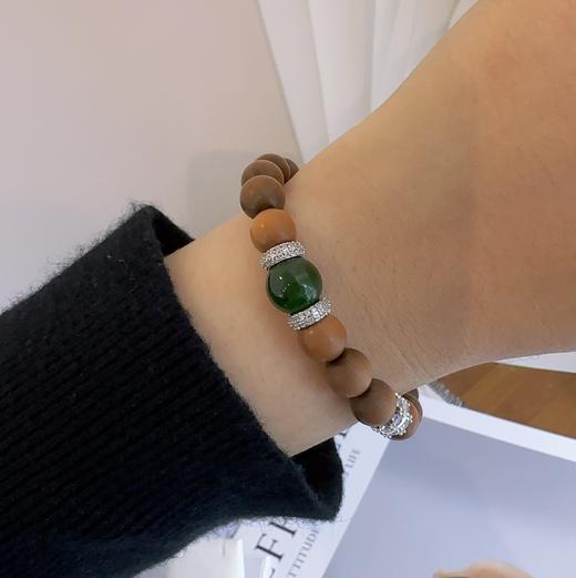 【甄珠贝】禅意手串·老山檀和碧玉 中式男女同款手串 邂逅中式美学 商品图2