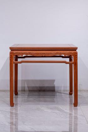红桥红  家具严选  缅甸花梨(大果紫檀）  【91 螭龙纹 方桌 满水波两拼】