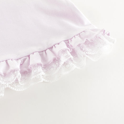 马克珍妮女童莫代尔花边字母短袖T恤 儿童上衣2025夏装新款550682 商品图4