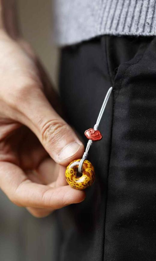 大漆 琥珀金【平安扣】挂件 商品图7