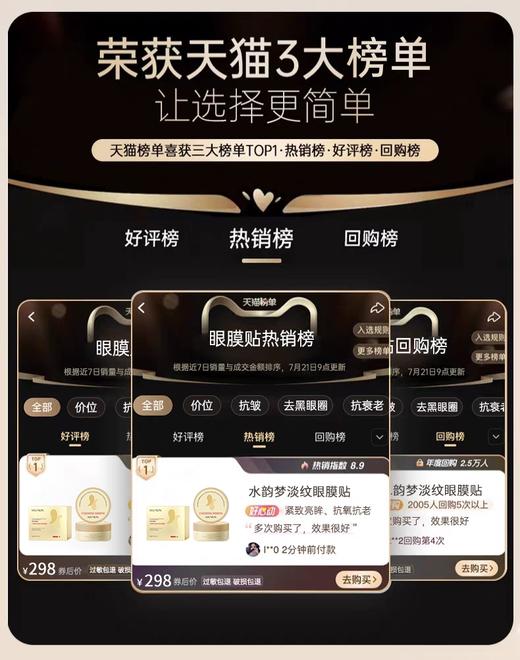 正品水韵梦五重维C肽能淡纹眼膜法令纹漏沟精华膜 商品图4