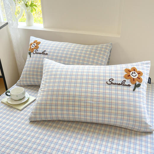 2025春夏色织水洗棉单品床笠、夏被 软糯柔韧耐磨透气全棉床笠三件套 商品图13