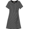 玳莎黑白条纹连衣裙2025夏季新款宽松显瘦休闲百搭短袖圆领中长裙  FB35101 商品缩略图4