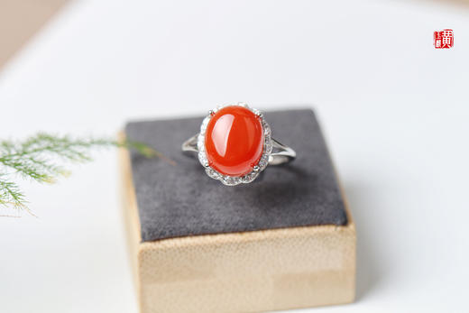 南红戒指【璇瑰】，925银镶 商品图5
