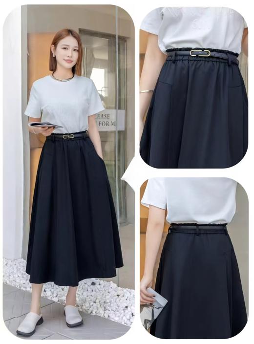 女装25春夏新品半身A字裙2235-E6226 商品图3