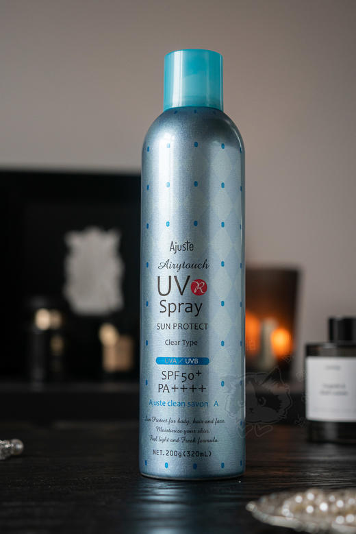 日本原装进口【Ajuste爱伽丝防晒喷雾】 ✅SPF50+/PA++++，防晒力MAX  ✅可以防护紫外线以及近赤外线  ✅补涂不花妆，3秒成膜  ✅蓝色清新型/银色无香型 商品图0