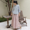 绽放302朵/【宋瓷系列】夏季亚麻立体感百搭显瘦复古文艺半身长裙 商品缩略图2