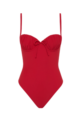 Faithfull The Brand - Dinard One Piece - Red - 女装 - 连体泳衣 - 红色