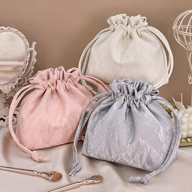 【法式高颜值经典收纳包】随身流沙ins新款 化妆品大容量束口便携懒人包 国庆出行好物