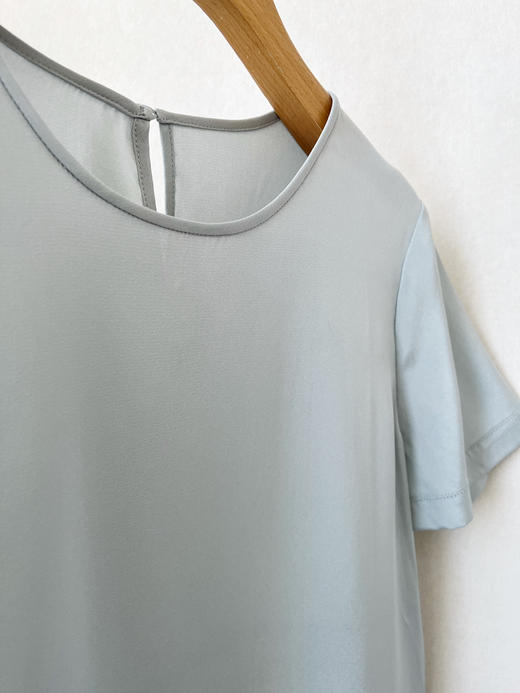 【夏之涟漪】噢蜜ooomeoooA字摆显瘦十斤真丝套头衫 商品图3