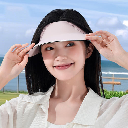 一件抵三件 洛诗琳夏季新款全脸防晒帽遮阳面罩女冰丝透气防紫外线护颈三合一可拆卸防晒面罩 团01032(7天左右发货) 商品图2