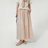 ROMI STUDIO“悠然而归”100%亚麻炒色雪花肌理松紧A摆半裙24SSQ878 商品缩略图0