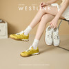 西遇芭蕾德训鞋女新款春夏超火复古小白鞋轻便软底黄色运动鞋V0156574 商品缩略图0