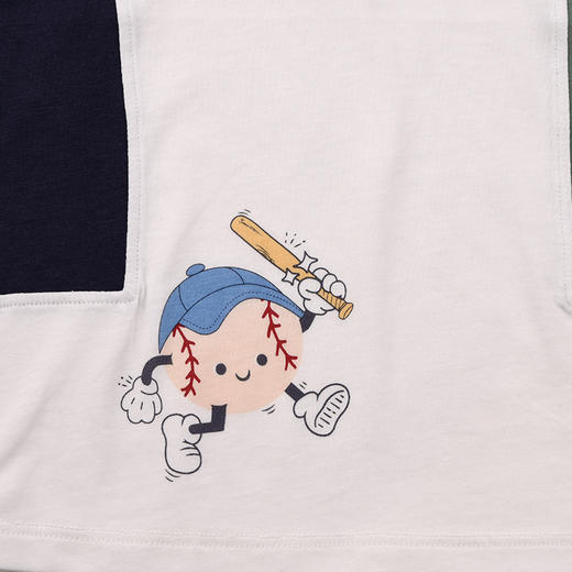 棉果果夏季商场专柜同款男童撞色短袖POLOM212140225336 商品图3