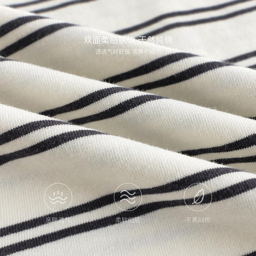 马克珍妮男童休闲夏日条纹短袖T恤 儿童上衣2025年夏装新款550627 商品图2