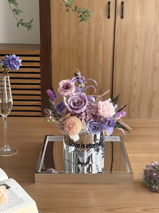 家居永生花抱抱桶（27x27x27cm）镜面手提袋（暂存） 商品图5