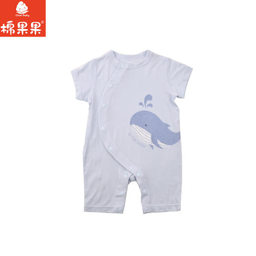 棉果果夏季男童舒适哈衣爬服防蚊5A抗菌莫代尔偏襟连体衣M211720425207 商品图1