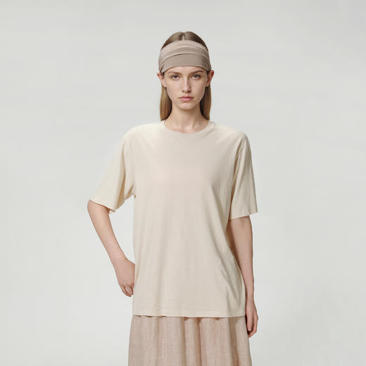 ROMI STUDIO“休闲简约”100棉软糯肤感宽松圆领短袖T恤RW24LST1003【发货时效25天】 商品图0