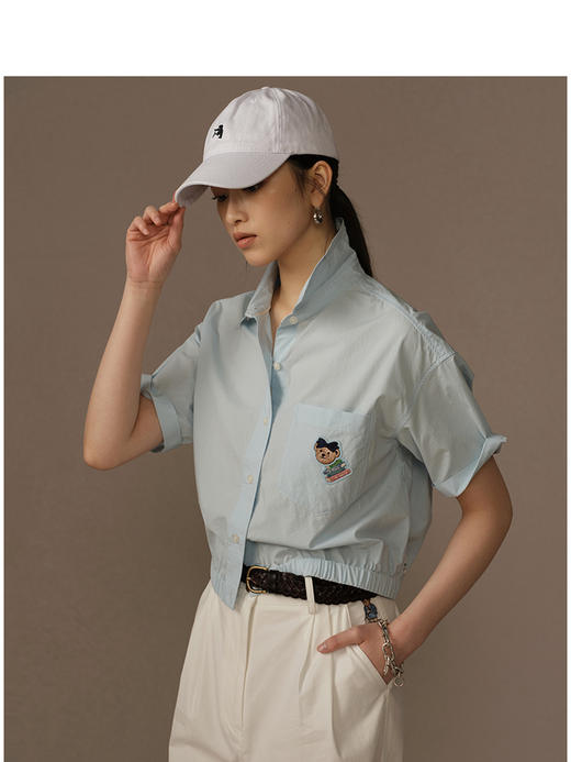TeenieWeenie小熊卡通衬衫女夏季女衬衣TTYA256515N 商品图1