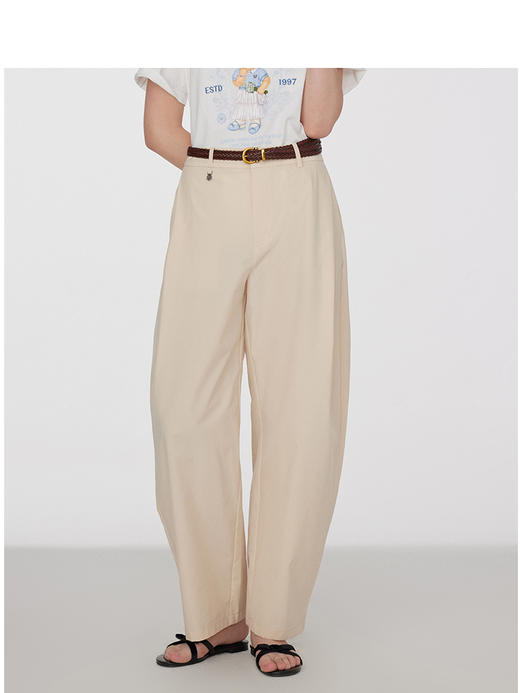 Teenie Weenie小熊字母休闲裤女夏季女长裤TTTC25M501Z 商品图0