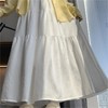 【伊页冰丝皱三层裙】韩系温柔蛋糕长裙 低饱和色系 松紧高腰设计 三种颜色 商品缩略图3