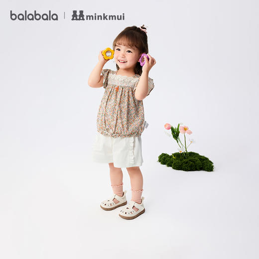 【minknui联名】巴拉巴拉女童夏装2025新款短袖套装甜美 商品图2