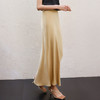 玳莎醋酸缎面半身裙女2025年夏季新款垂顺显瘦松紧腰中长款鱼尾裙  FB34301 商品缩略图1
