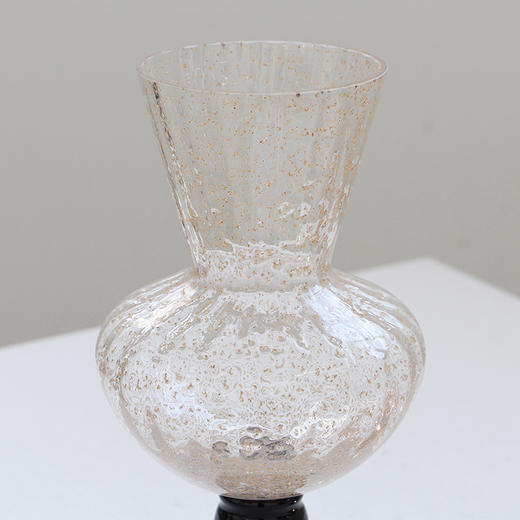 中古风鎏金粉高脚法式透明风灯花瓶鲜花餐桌台面居家装饰玻璃瓶 商品图10
