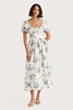 Faithfull The Brand - Dalia Midi Dress - Cecile Floral - Pale Blue - 女装 - 连身裙 - 淡蓝色 商品缩略图1