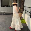 西遇拼接背心连衣裙女2025年夏季新款a字蕾丝蛋糕裙法式无袖长裙SS050502 商品缩略图4