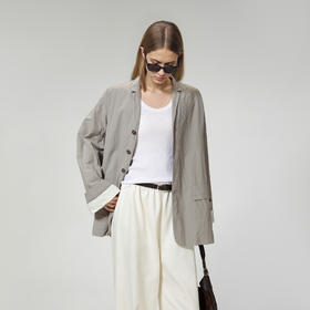 ROMI STUDIO“心绪独白”100%匹马棉超纤纸感洗染衬衣外套 24SSW966