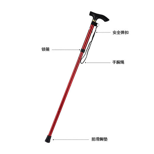【小巧便携！方便携带】防滑头多功能户外登山杖折叠轻便老年人折叠拐棍手杖老人年轻人拐杖。ry 商品图3