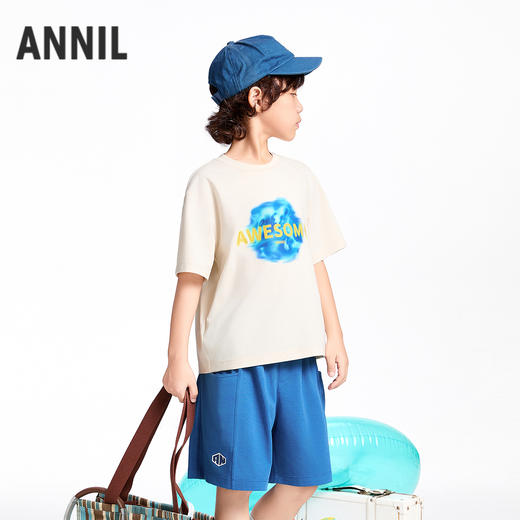 【实体店同款】男童圆领短袖针织套装夏季新款安奈儿童装AB521641 商品图2