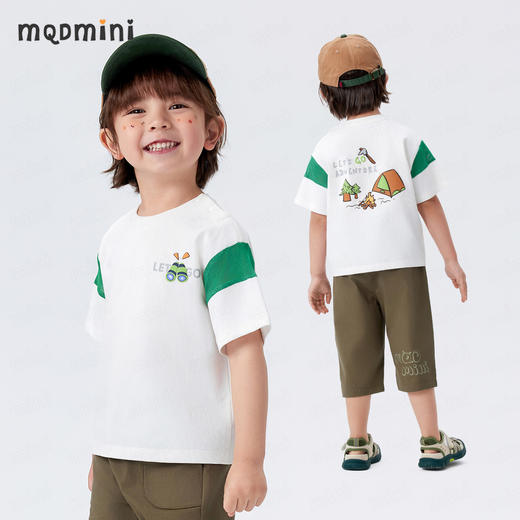 【索罗娜凉感抑菌】【90-140】【MQDmini】男童夏款凉感抑菌透气短袖t恤 商品图5