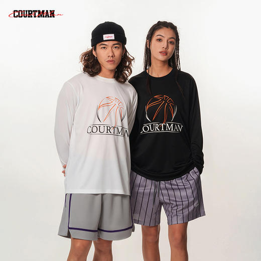 COURTMAN野球帝 运动休闲T恤潮夏男女同款美式投篮服篮球短袖宽松 商品图1